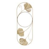 Metal Leaf Wall Mirror Fade Resistant Artistic Modern Decorative Mirror for Bedroom Living Room Office