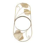 Metal Leaf Wall Mirror Fade Resistant Artistic Modern Decorative Mirror for Bedroom Living Room Office
