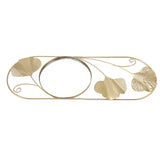 Metal Leaf Wall Mirror Fade Resistant Artistic Modern Decorative Mirror for Bedroom Living Room Office