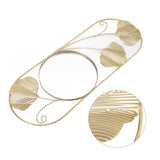 Metal Leaf Wall Mirror Fade Resistant Artistic Modern Decorative Mirror for Bedroom Living Room Office - Low Angle
