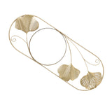Metal Leaf Wall Mirror Fade Resistant Artistic Modern Decorative Mirror for Bedroom Living Room Office