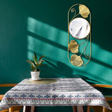 Metal Leaf Wall Mirror Fade Resistant Artistic Modern Decorative Mirror for Bedroom Living Room Office - Extra Image