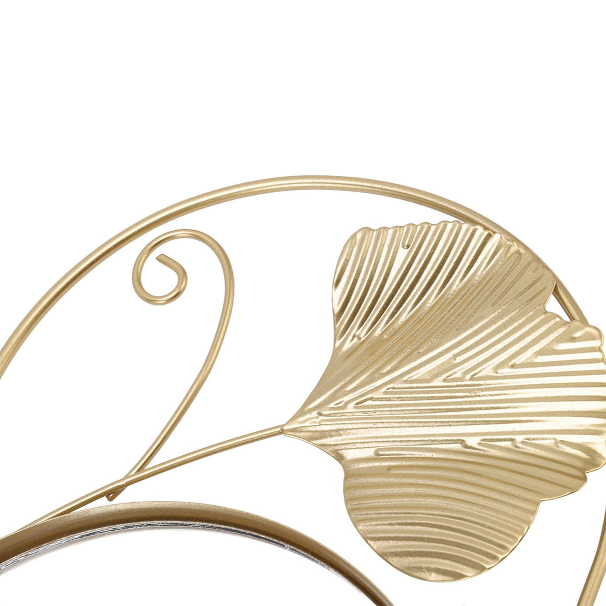 Metal Leaf Wall Mirror Fade Resistant Artistic Modern Decorative Mirror for Bedroom Living Room Office