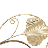 Metal Leaf Wall Mirror Fade Resistant Artistic Modern Decorative Mirror for Bedroom Living Room Office