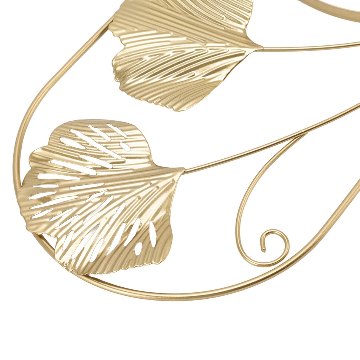 Metal Leaf Wall Mirror Fade Resistant Artistic Modern Decorative Mirror for Bedroom Living Room Office