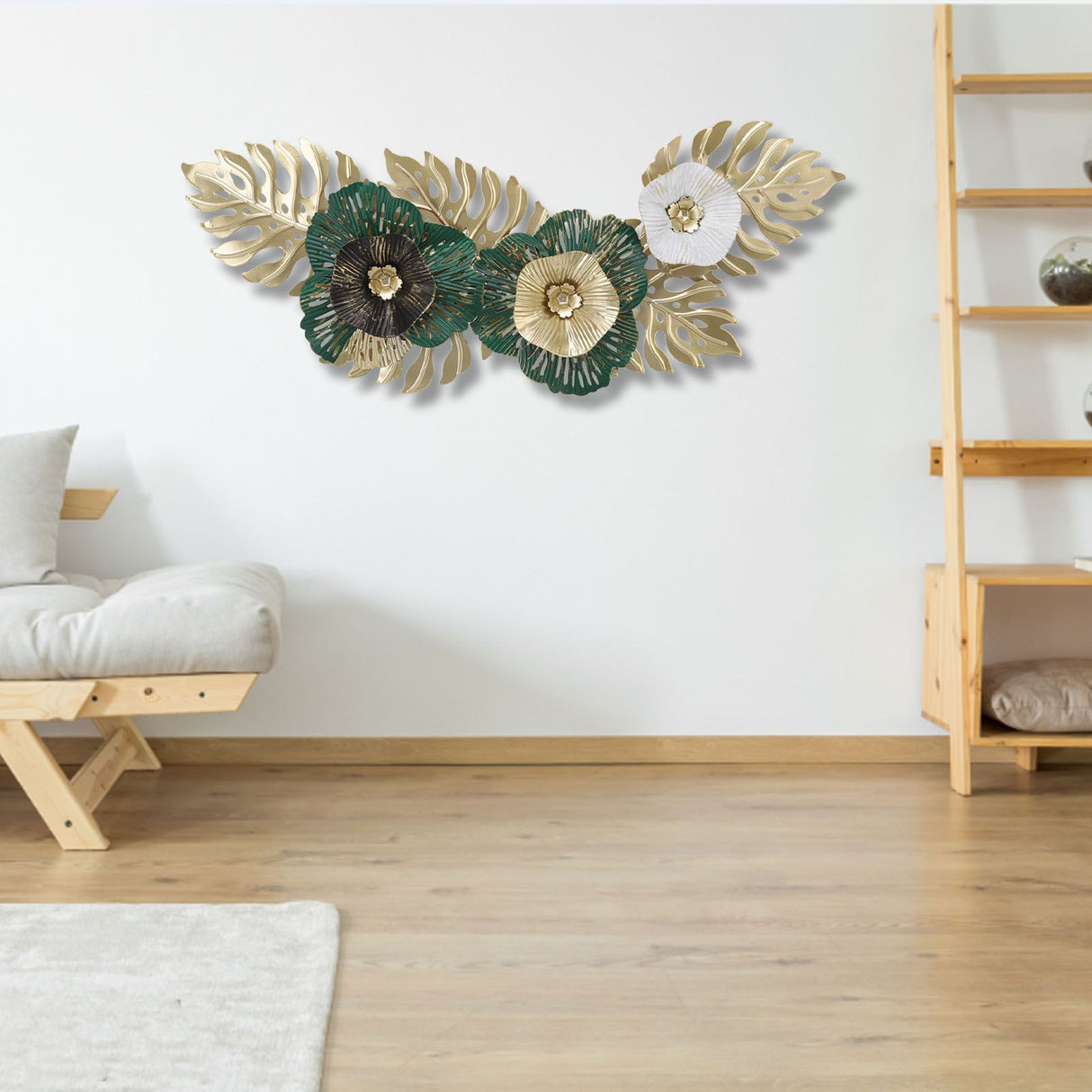 Metal Wall Decor Northern Europe Style Light Luxury Innovative Iron Art 3D Wall Sculpture for Living Room Bedroom