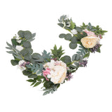 2pcs Hanging Flowers Swag ABS Artificial Decorative Arch Flowers with Bandage for Wedding - Close-Up Angle