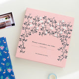 Self Adhesive Photo Album Binder DIY Scrapbook Albums Writable Inner Page Album Book for Commemoration Pink Sparrow - Front View