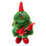Electric Christmas Tree Plush Toy 8 Songs Continuous Play Glowing Swinging Singing Dancing Cute Electric Plush Toy for Kids Guitar Christmas Tree - Side View