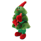 Electric Christmas Tree Plush Toy 8 Songs Continuous Play Glowing Swinging Singing Dancing Cute Electric Plush Toy for Kids Guitar Christmas Tree - Rear View