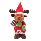 Electric Music Christmas Toy Doll Dancing Singing Glowing Swinging Plush Toy for Kids Adults Christmas Elk