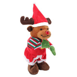 Electric Music Christmas Toy Doll Dancing Singing Glowing Swinging Plush Toy for Kids Adults Christmas Elk