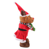 Electric Music Christmas Toy Doll Dancing Singing Glowing Swinging Plush Toy for Kids Adults Christmas Elk