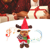 Electric Music Christmas Toy Doll Dancing Singing Glowing Swinging Plush Toy for Kids Adults Christmas Elk