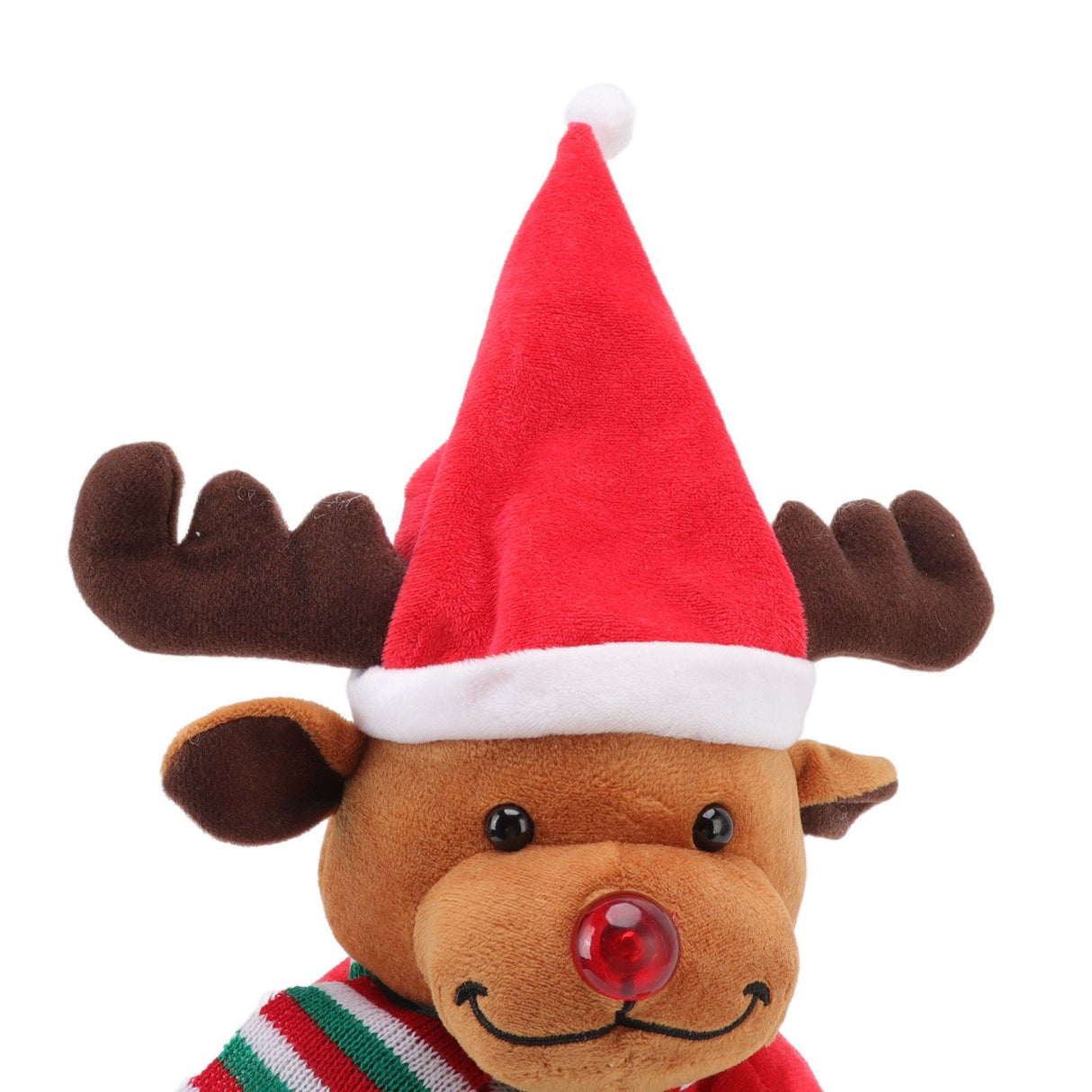Electric Music Christmas Toy Doll Dancing Singing Glowing Swinging Plush Toy for Kids Adults Christmas Elk