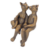 Kitten Resin Ornament Cute Lifelike Hand Painted Miniature Cat Decorations for Garden Patio Home