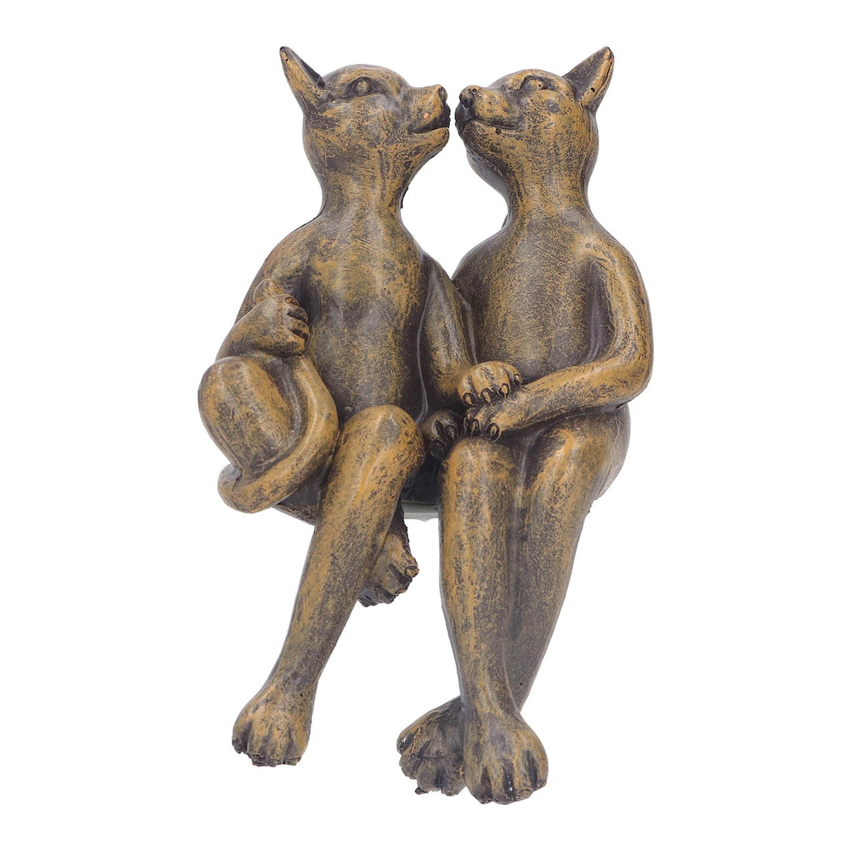 Kitten Resin Ornament Cute Lifelike Hand Painted Miniature Cat Decorations for Garden Patio Home