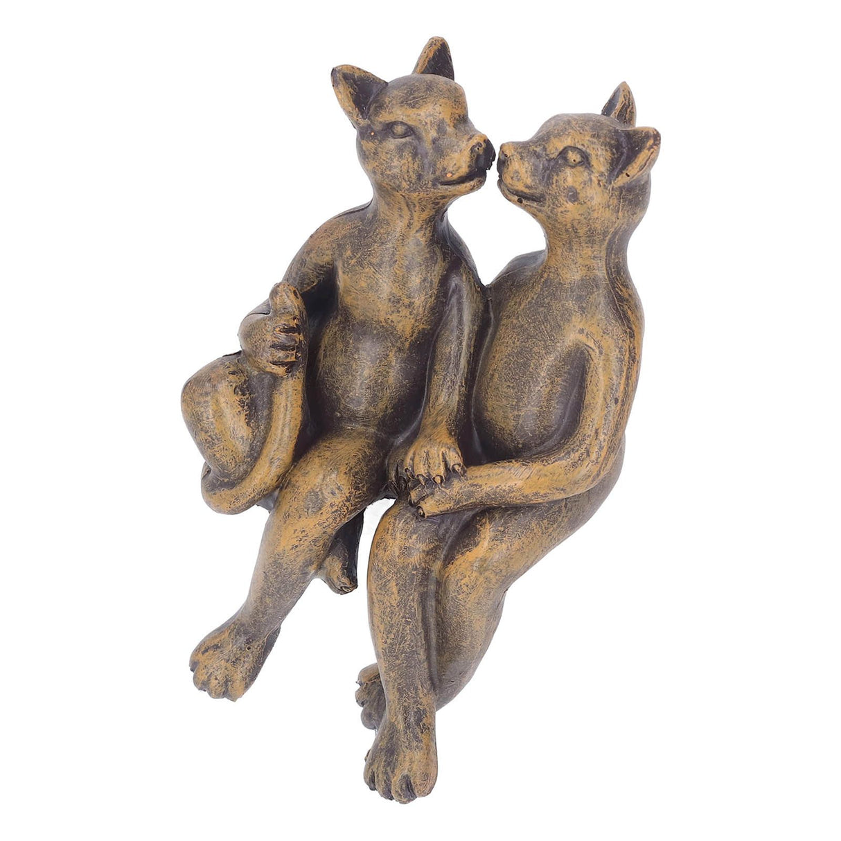 Kitten Resin Ornament Cute Lifelike Hand Painted Miniature Cat Decorations for Garden Patio Home