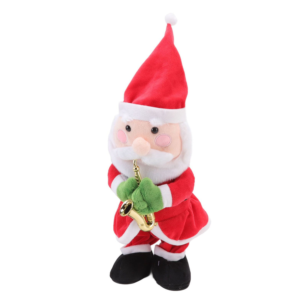Electric Music Christmas Toy Doll 8 Songs Continuous Play Dancing Singing Glowing Swinging Plush Toy for Kids Adults Santa Claus