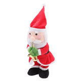 Electric Music Christmas Toy Doll 8 Songs Continuous Play Dancing Singing Glowing Swinging Plush Toy for Kids Adults Santa Claus
