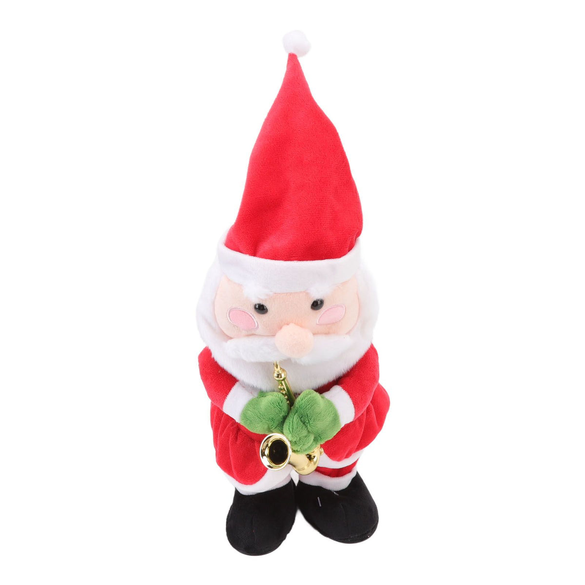 Electric Music Christmas Toy Doll 8 Songs Continuous Play Dancing Singing Glowing Swinging Plush Toy for Kids Adults Santa Claus
