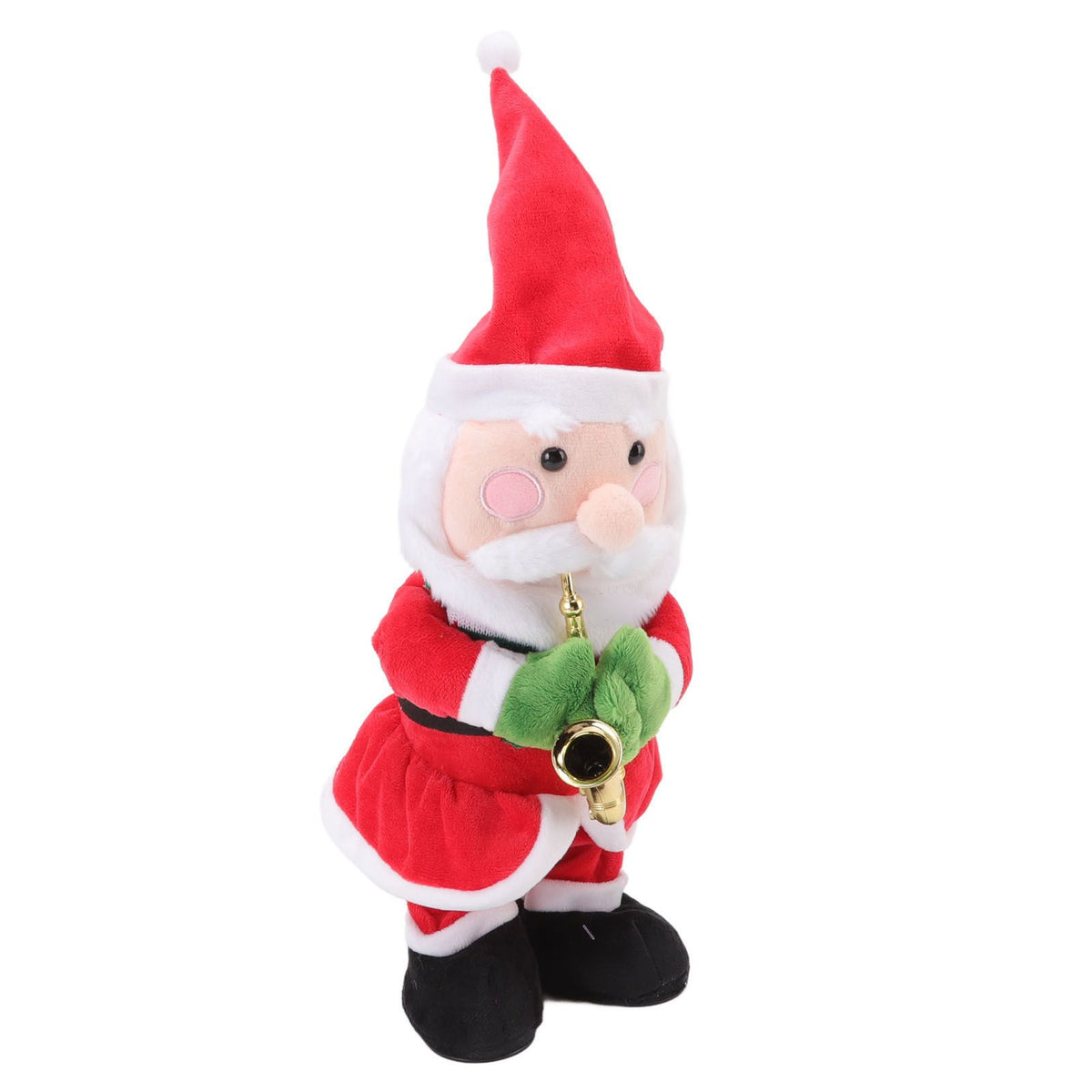 Electric Music Christmas Toy Doll 8 Songs Continuous Play Dancing Singing Glowing Swinging Plush Toy for Kids Adults Santa Claus