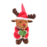 Electric Music Christmas Toy Doll 8 Songs Continuous Play Dancing Singing Glowing Swinging Plush Toy for Kids Adults Christmas Elk