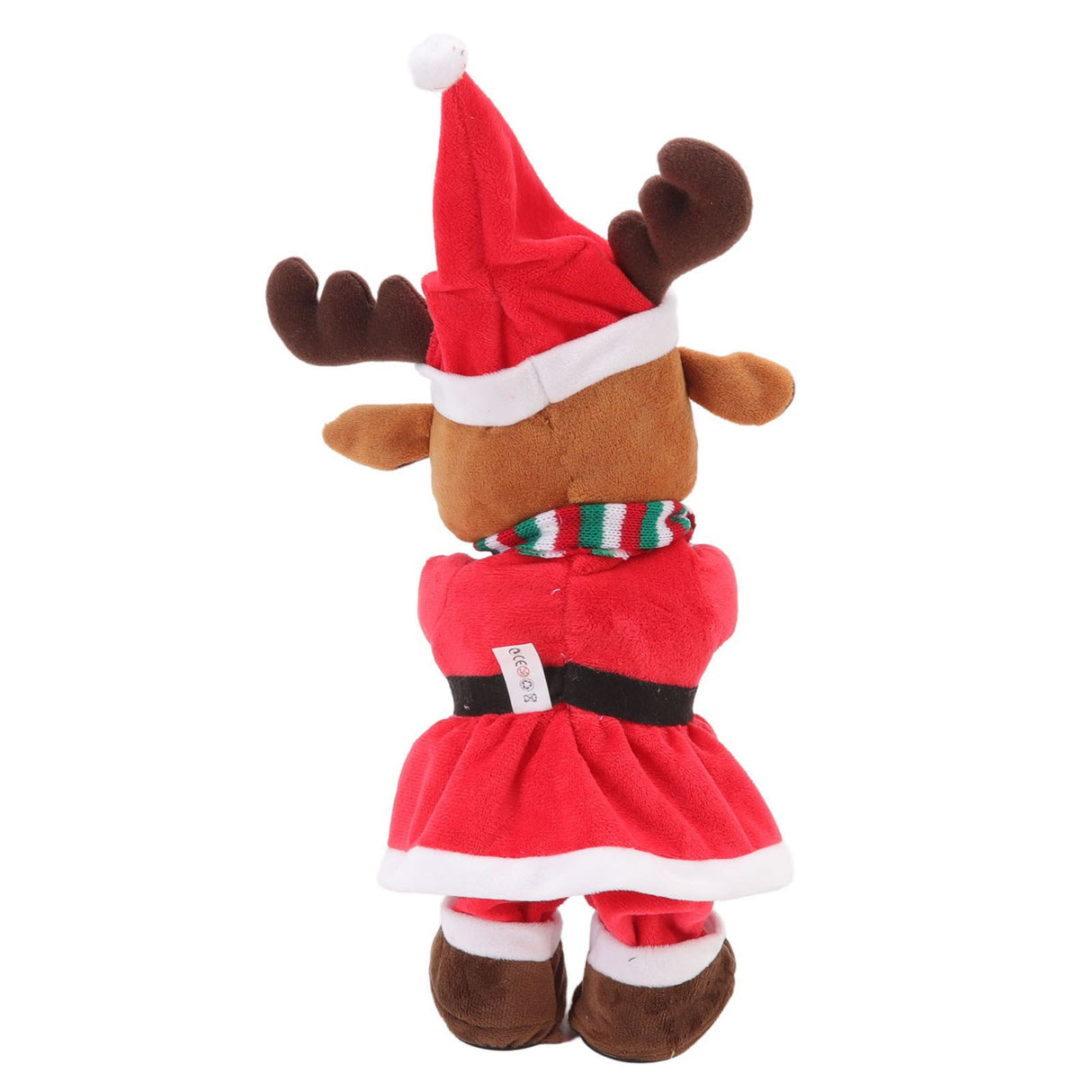 Electric Music Christmas Toy Doll 8 Songs Continuous Play Dancing Singing Glowing Swinging Plush Toy for Kids Adults Christmas Elk