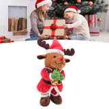 Electric Music Christmas Toy Doll 8 Songs Continuous Play Dancing Singing Glowing Swinging Plush Toy for Kids Adults Christmas Elk