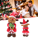 Electric Music Christmas Toy Doll 8 Songs Continuous Play Dancing Singing Glowing Swinging Plush Toy for Kids Adults Christmas Elk