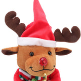 Electric Music Christmas Toy Doll 8 Songs Continuous Play Dancing Singing Glowing Swinging Plush Toy for Kids Adults Christmas Elk - Extra Image