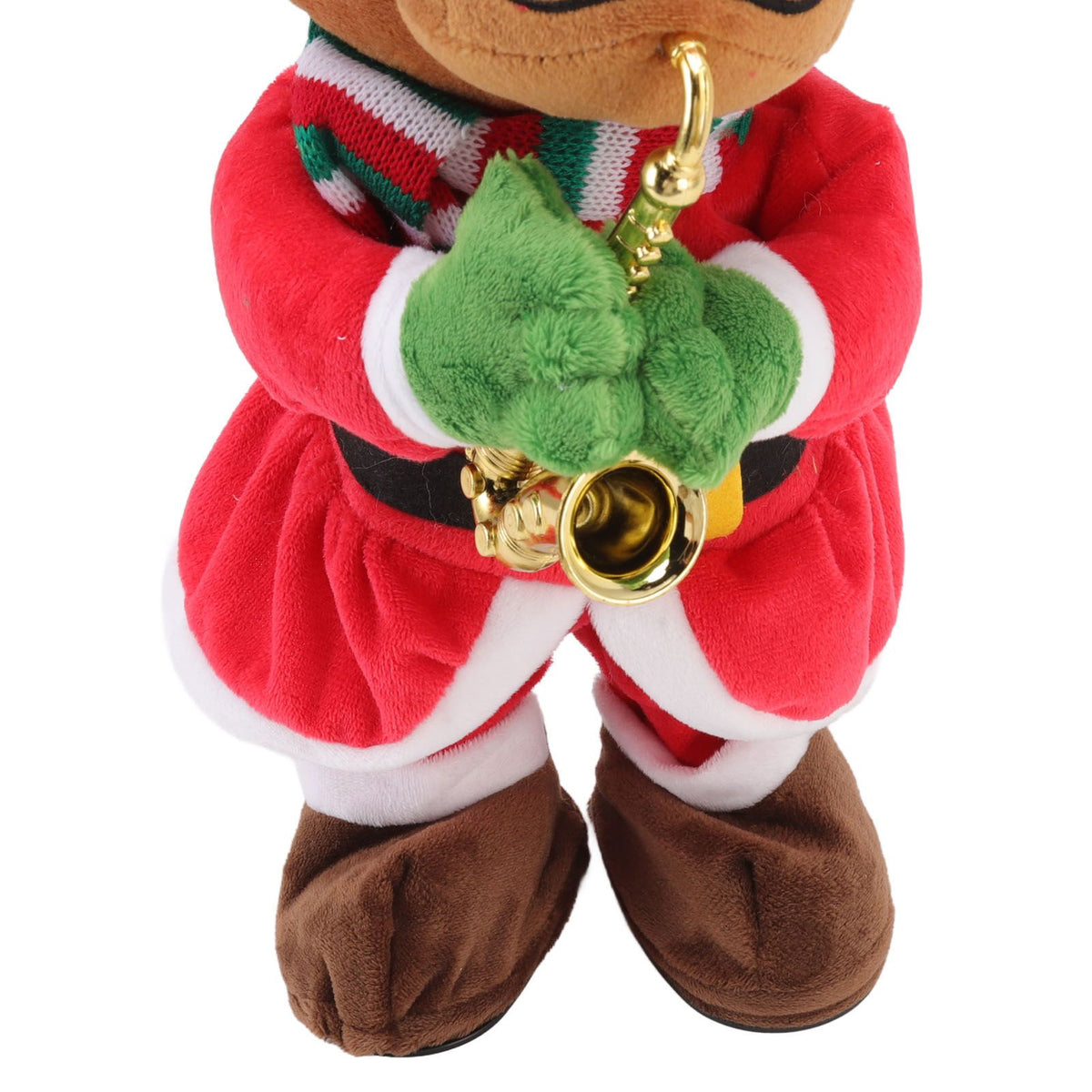 Electric Music Christmas Toy Doll 8 Songs Continuous Play Dancing Singing Glowing Swinging Plush Toy for Kids Adults Christmas Elk