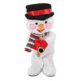 Electric Music Christmas Toy Doll 8 Songs Continuous Play Dancing Singing Glowing Swinging Plush Toy for Kids Adults Christmas Snowman