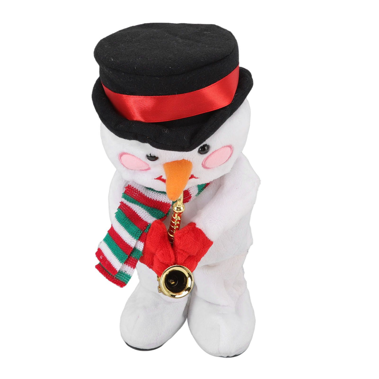 Electric Music Christmas Toy Doll 8 Songs Continuous Play Dancing Singing Glowing Swinging Plush Toy for Kids Adults Christmas Snowman