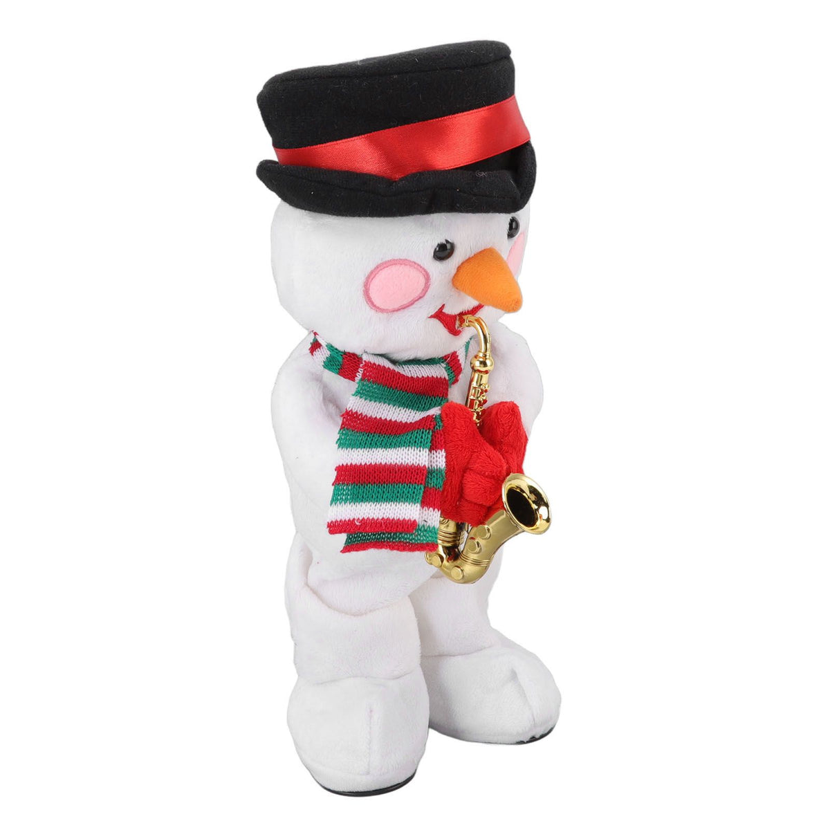 Electric Music Christmas Toy Doll 8 Songs Continuous Play Dancing Singing Glowing Swinging Plush Toy for Kids Adults Christmas Snowman