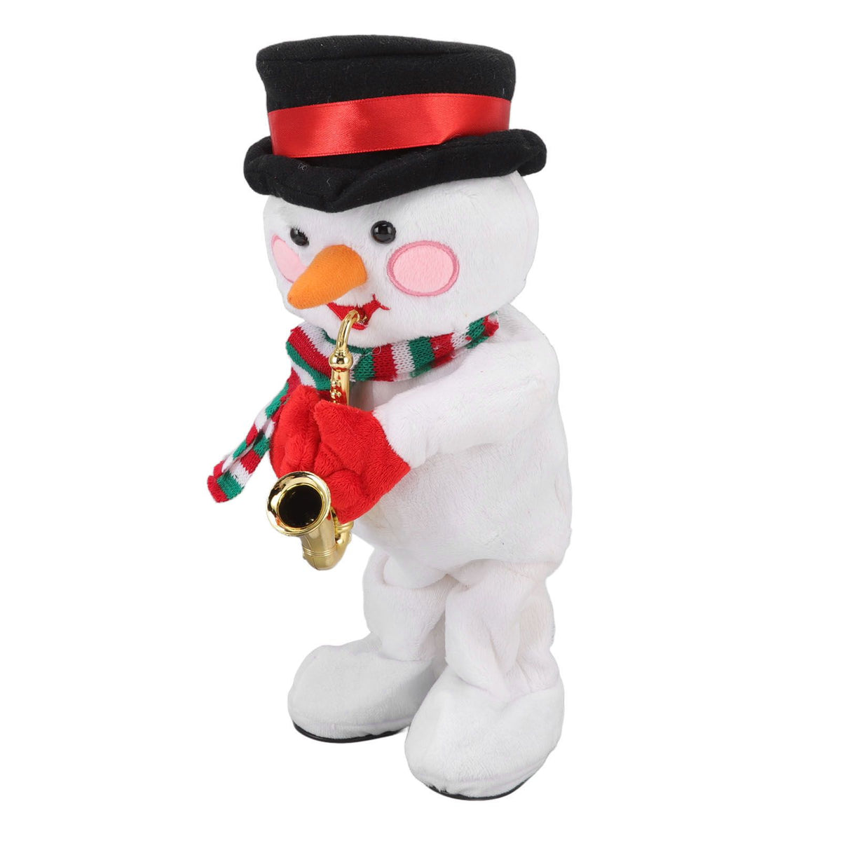 Electric Music Christmas Toy Doll 8 Songs Continuous Play Dancing Singing Glowing Swinging Plush Toy for Kids Adults Christmas Snowman