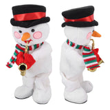 Electric Music Christmas Toy Doll 8 Songs Continuous Play Dancing Singing Glowing Swinging Plush Toy for Kids Adults Christmas Snowman