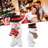 Electric Music Christmas Toy Doll 8 Songs Continuous Play Dancing Singing Glowing Swinging Plush Toy for Kids Adults Christmas Snowman