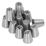13pcs Christmas Flower Frosting Tips Nozzles Stainless Steel DIY Cake Decorating Tips for Cupcake Decoration - Extra Image
