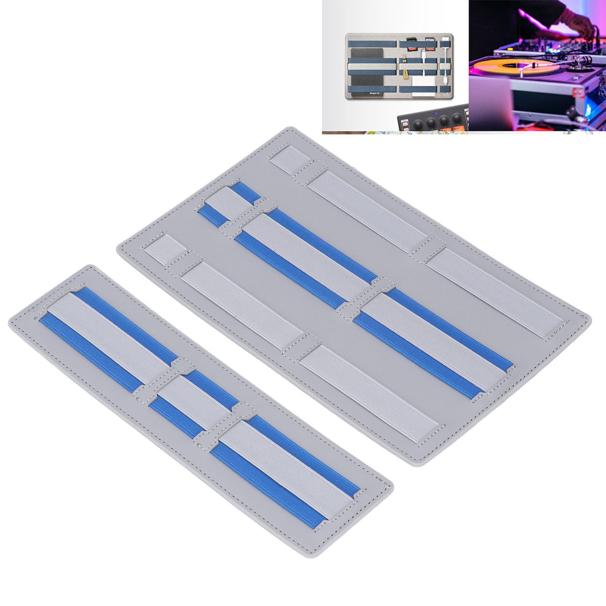 Portable Electronic Plywood Organizer Attachable to Laptop Notebook Cable Wireless Mouse Gray