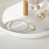 Round Table Storage Tray with Shelf Smooth Surface Easy Clean Desk Organizer for Living Room Bedroom White