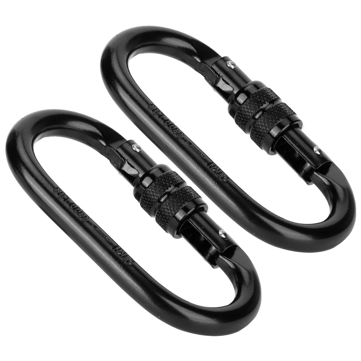 2Pcs Carabiner Alloy Steel O shaped Security Buckle for Hammock Outdoor Climbing Mountaineering