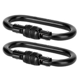2Pcs Carabiner Alloy Steel O shaped Security Buckle for Hammock Outdoor Climbing Mountaineering - Rear View