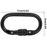 2Pcs Carabiner Alloy Steel O shaped Security Buckle for Hammock Outdoor Climbing Mountaineering - Extra Image