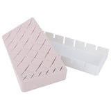 24 Slots Silicone Lipstick Organizer Makeup Cosmetics Holder Storage Box Display StandPink - Rear View