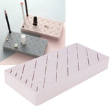 24 Slots Silicone Lipstick Organizer Makeup Cosmetics Holder Storage Box Display StandPink - Extra Image