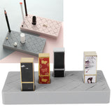24 Slots Silicone Lipstick Organizer Makeup Cosmetics Holder Storage Box Display StandGray