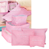 6Pcs/Set Storage Bag Clothing Sorting Bag Luggage Suitcase Packing Organizer for TravellingPink - Extra Image