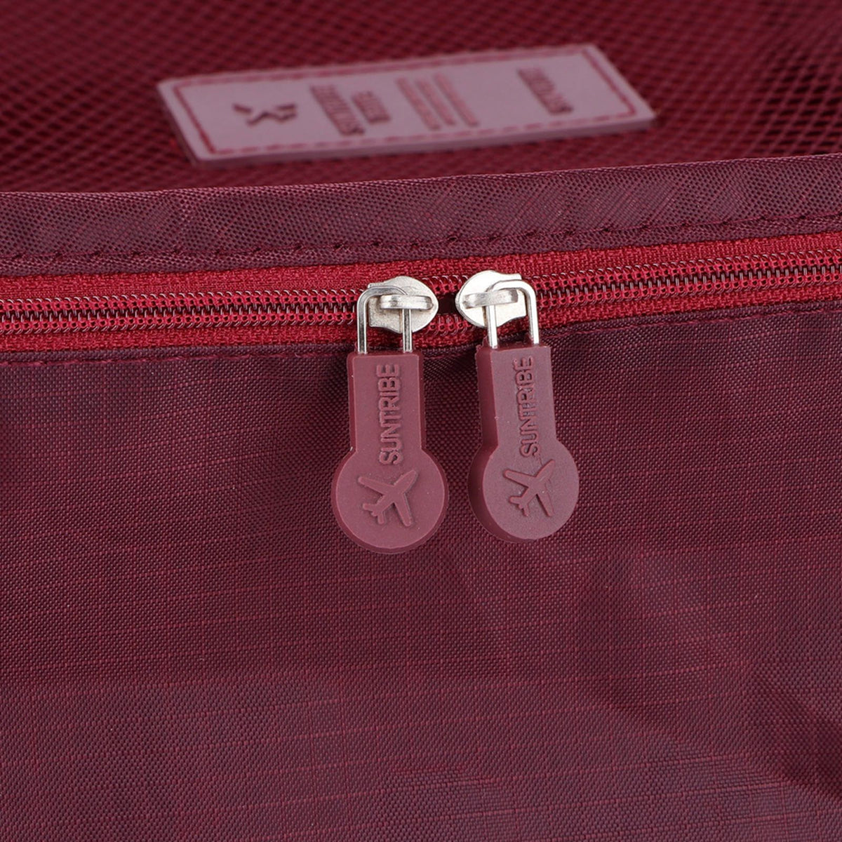 6Pcs/Set Storage Bag Clothing Sorting Bag Luggage Suitcase Packing Organizer for TravellingWine Red