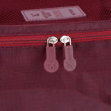 6Pcs/Set Storage Bag Clothing Sorting Bag Luggage Suitcase Packing Organizer for TravellingWine Red